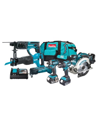 Akutööriistade komplekt Makita DLX6135TX1 18V LXT (6 tööriista)