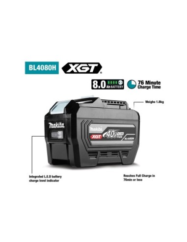 Aku XGT BL4080H, 8.0Ah, pappkarbis