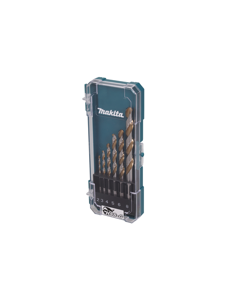 HSS-G metallipuuride komplekt, titaaniga 6 tk. (2,3,4,5,6,8mm)