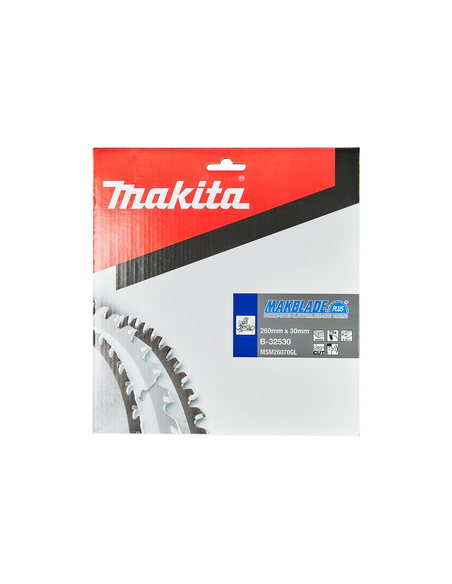 T.C.T hammastega saeketas puidu lõikamiseks 260X2.3X30mm 5° T70 MAKBLADE PLUS