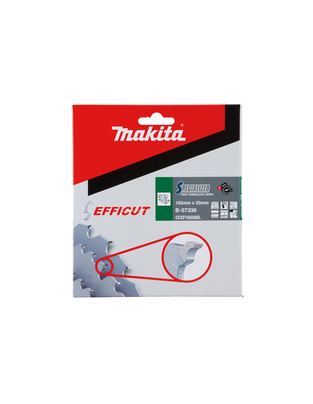 T.C.T hammastega saeketas puidu/MDF-i/laminaadi lõikamiseks 165X1.45X20mm 23° T56 EFFICUT