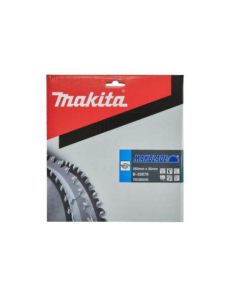 T.C.T hammastega saeketas puidu lõikamiseks 260X2.3X30mm 20° T24 MAKBLADE