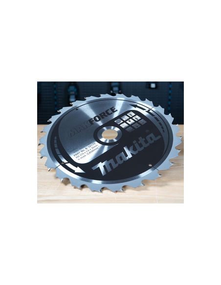 T.C.T hammastega saeketas puidu lõikamiseks 270X2.6X30mm 20° T24 MAKFORCE saeketas kaasaskantavatele saagidele