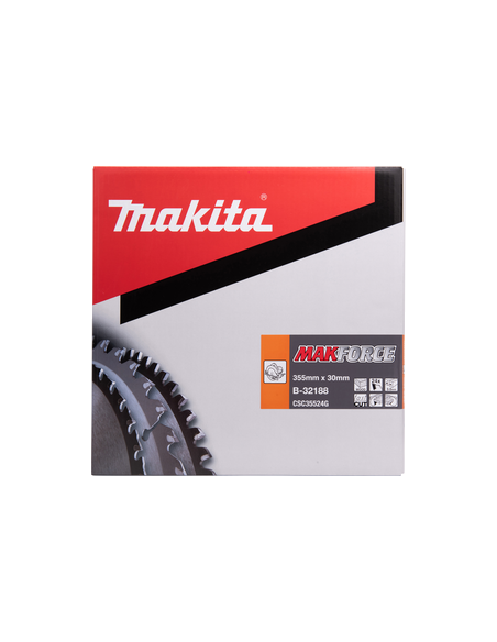 T.C.T hammastega saeketas puidu lõikamiseks 355X3X30mm 20° T24 MAKFORCE