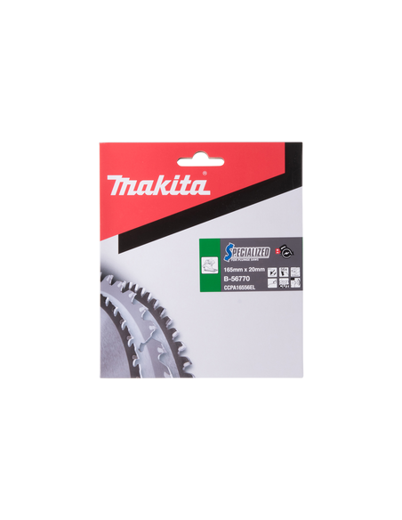 T.C.T hammastega saeketas alumiiniumi lõikamiseks 165X2X20mm -3° T56 SPECIALIZED saeketas sukelduslõigetele
