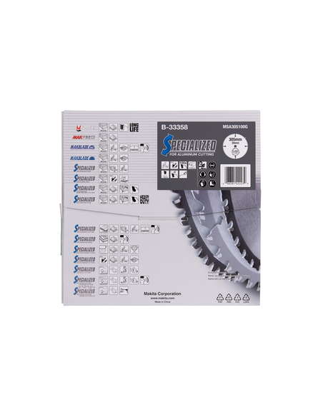 T.C.T hammastega saeketas alumiiniumi lõikamiseks 305X2.4X30mm -5° T100 SPECIALIZED