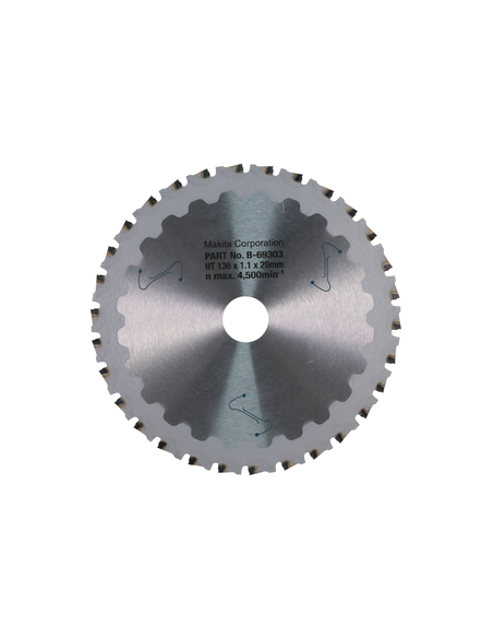 T.C.T hammastega saeketas metalli lõikamiseks 136X1.1X20mm 0° T30 EFFICUT METAL