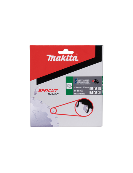 T.C.T hammastega saeketas metalli lõikamiseks 136X1.1X20mm 0° T30 EFFICUT METAL
