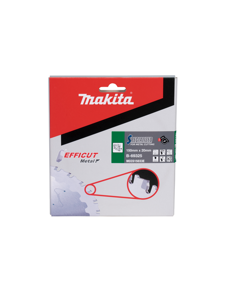 T.C.T hammastega saeketas metalli lõikamiseks 150X1.1X20mm 0° T33 EFFICUT METAL